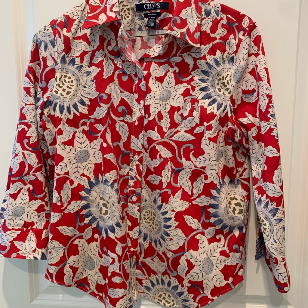 Chaps Print Blouse